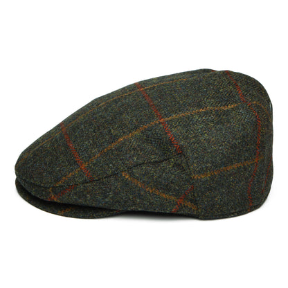 Casquette Plate Imperméable à Carreaux olive-rouge-rouille FAILSWORTH