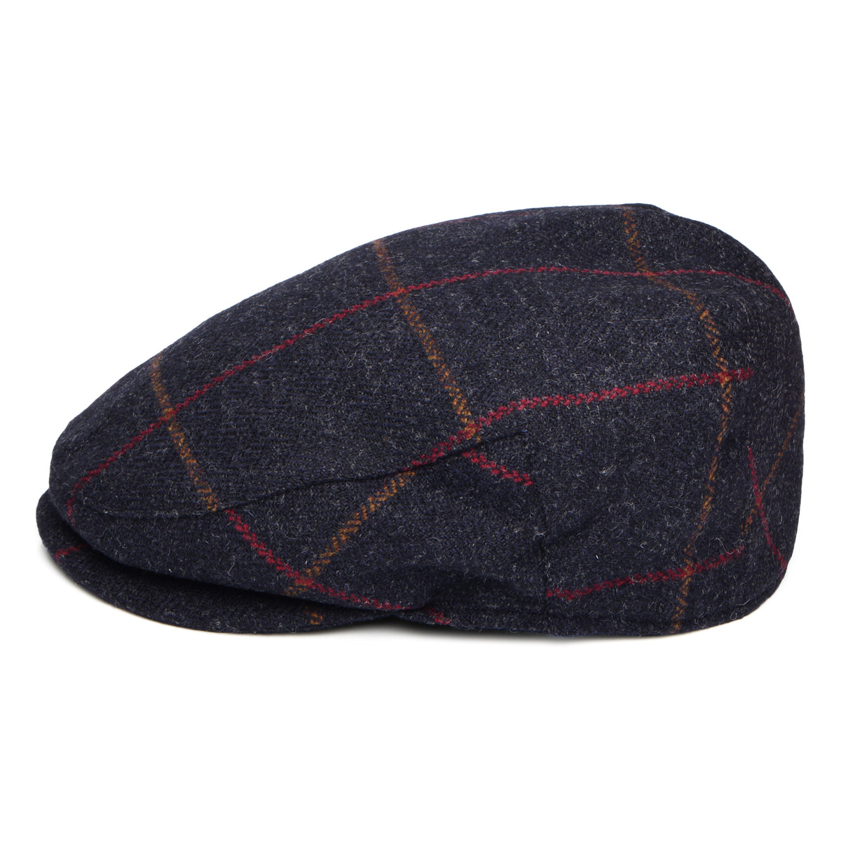 Casquette Plate Imperméable à Carreaux bleu marine-rouille-rouge FAILSWORTH