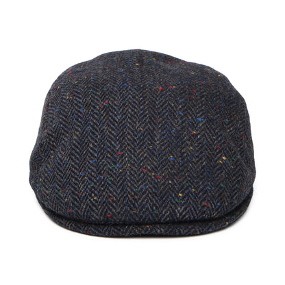 Casquette Plate en Laine Vierge à Chevrons Porto bleu marine CITY SPORT