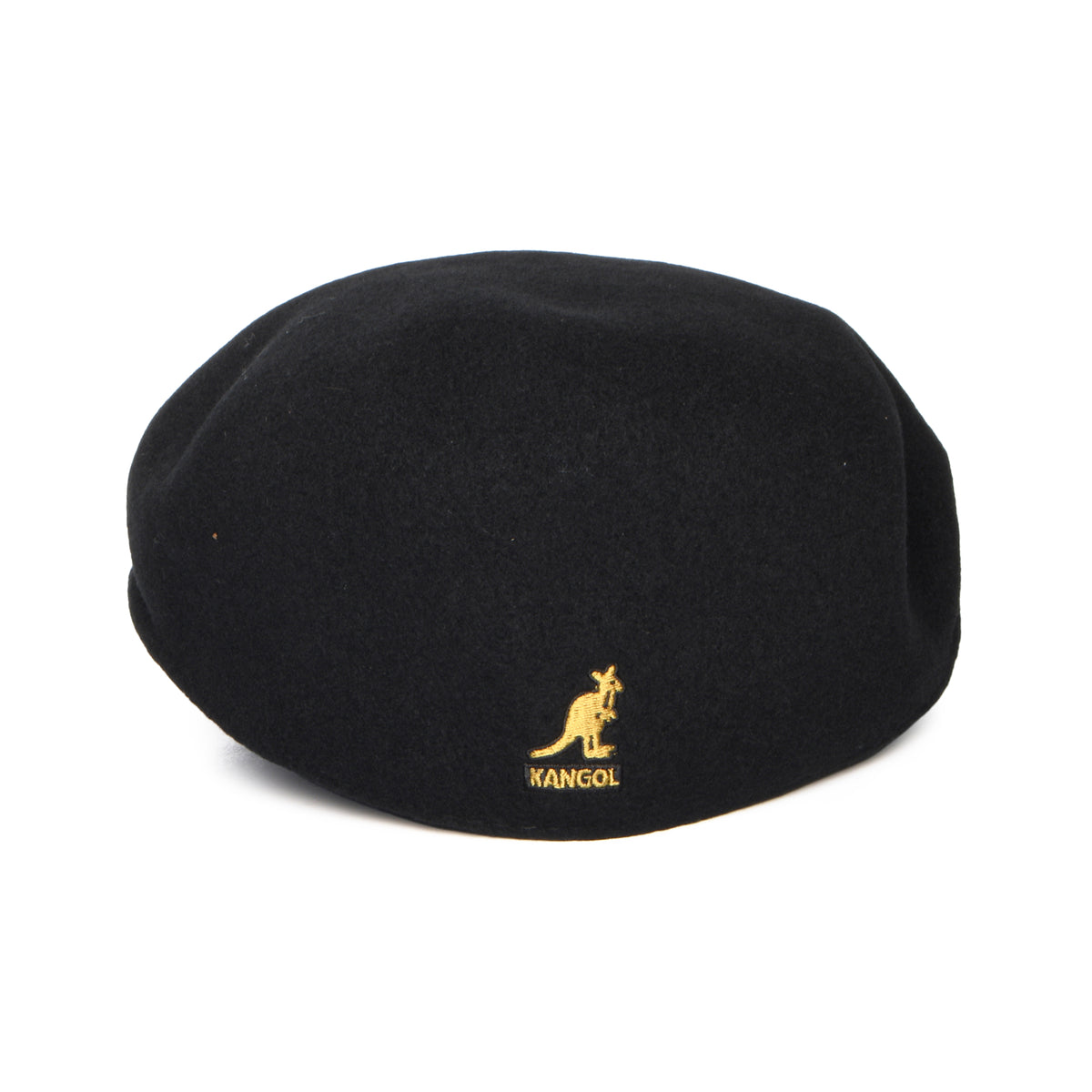 Casquette Plate en Laine 504 noir-doré KANGOL