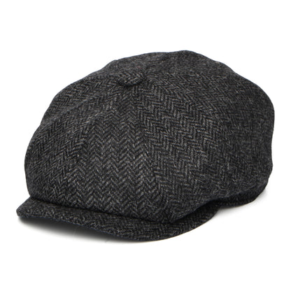 Casquette Gavroche en Laine Britannique à Chevrons Brooklyn anthracite CHRISTYS