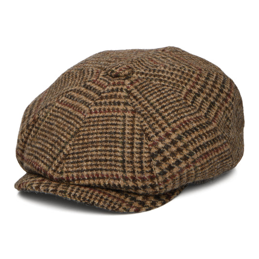 Casquette Gavroche en Laine Britannique à Motif Gun Club Field Heritage marron CHRISTYS