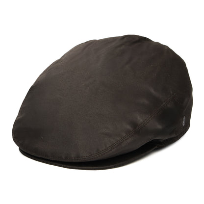 Casquette Plate en Toile Cirée Hydrofuge marron JAXON & JAMES