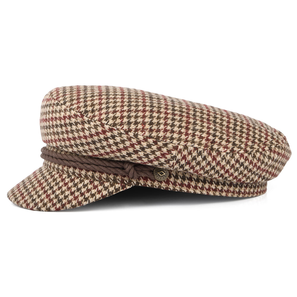 Casquette de Marin Pied-de-Poule sable-marron-rouille BRIXTON