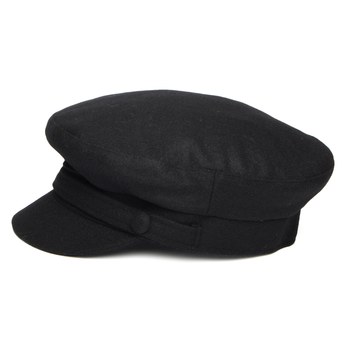 Casquette de Marin en Melton Italien Breton noir FAILSWORTH