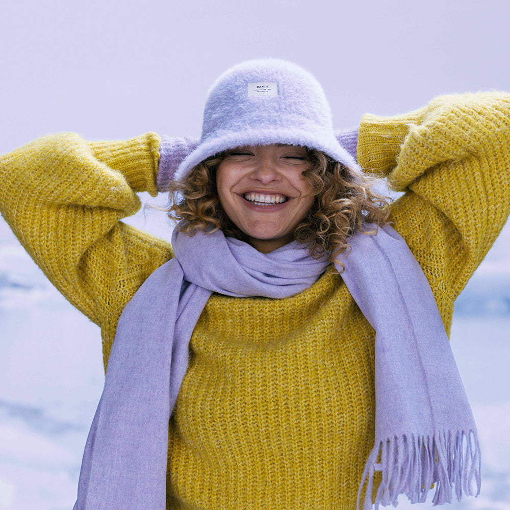 Chapeau Bob en Fausse Fourrure Saraah lilas BARTS