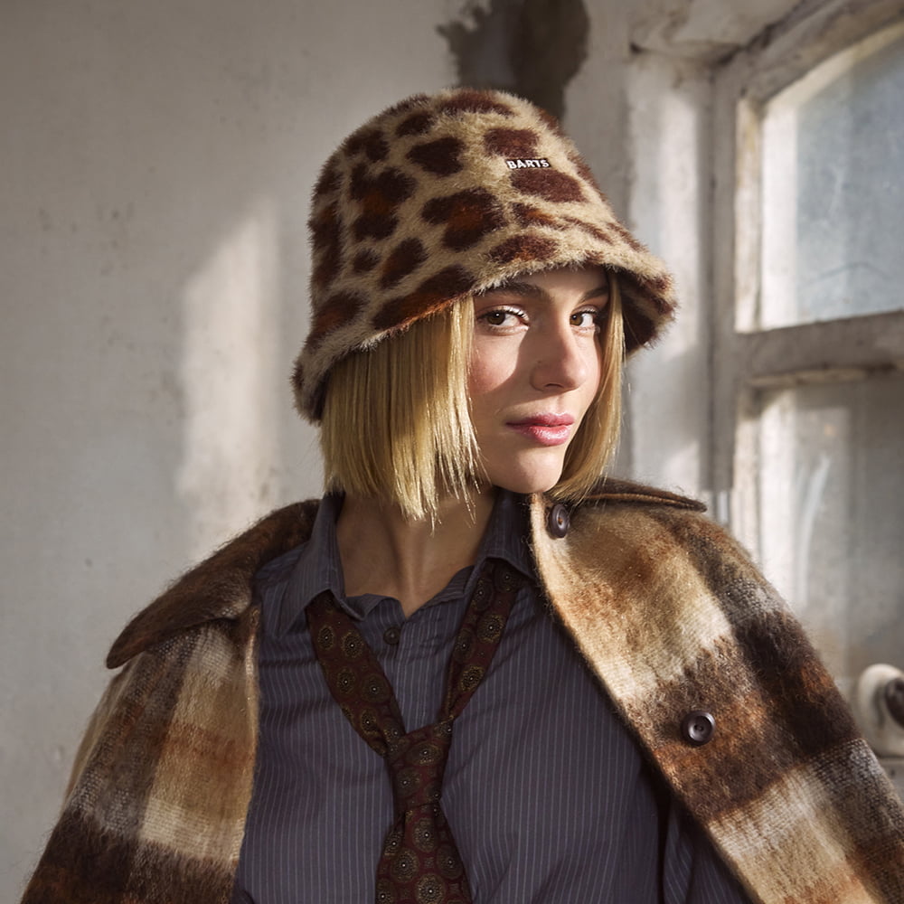 Chapeau Bob en Fausse Fourrure Lylja léopard BARTS