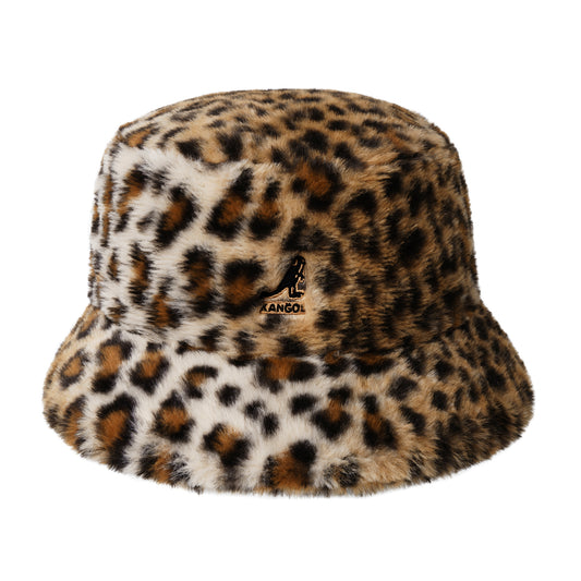 Chapeau Bob en Fausse Fourrure léopard KANGOL