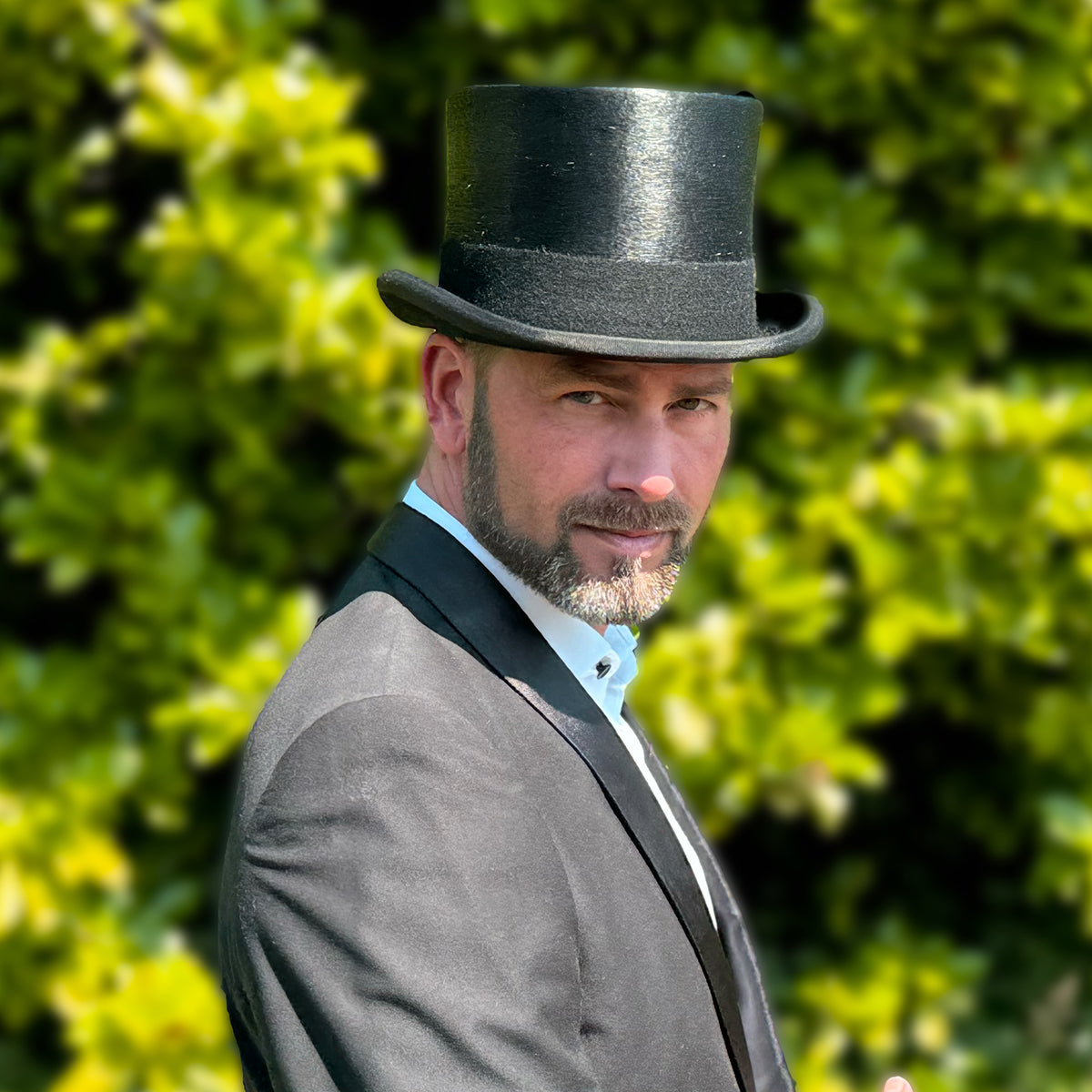 Chapeau Haut de Forme en Fourrure Feutrée Melusine noir DENTON