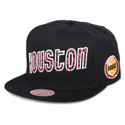 Casquette Snapback NBA Wildback Houston Rockets noir MITCHELL & NESS
