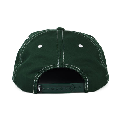 Casquette Snapback Non Structurée Triple Triangle vert sapin-blanc HUF