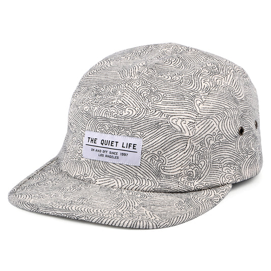 Casquette 5 Panel Waves en Coton blanc-noir THE QUIET LIFE
