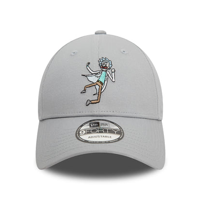 Casquette 9FORTY Rick Et Morty Rick Sanchez gris clair NEW ERA