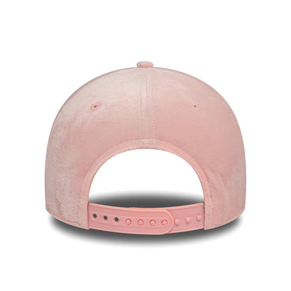 Casquette Snapback Femme 9FORTY MLB Velour L.A. Dodgers rose clair NEW ERA