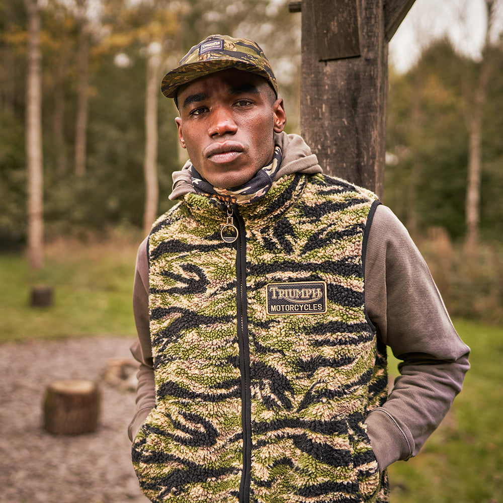Casquette Militaire en Coton Sergé Grunt camouflage TRIUMPH MOTORCYCLES