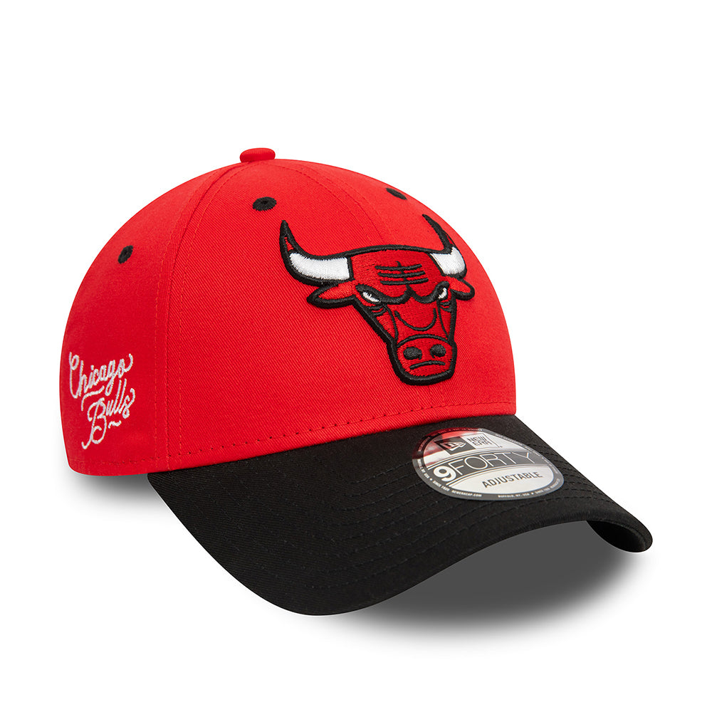 Casquette 9FORTY NBA Side Patch Chicago Bulls rouge-noir NEW ERA