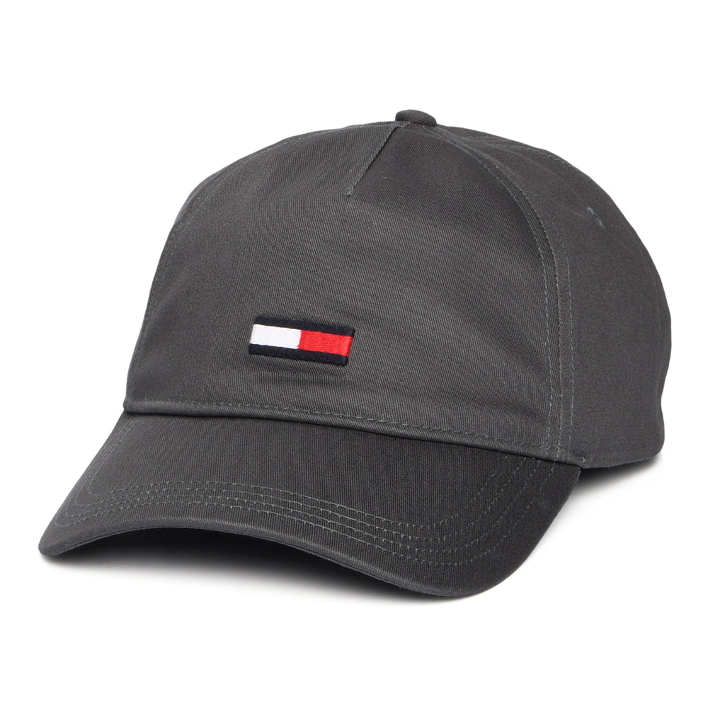 Casquette TJM Elongated Flag gris foncé TOMMY HILFIGER
