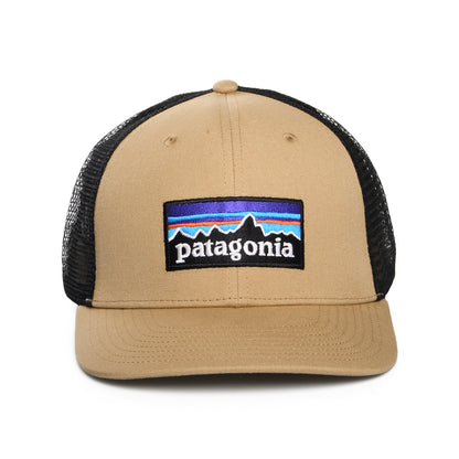 Casquette Trucker en Coton Bio P-6 Logo marron clair-noir PATAGONIA
