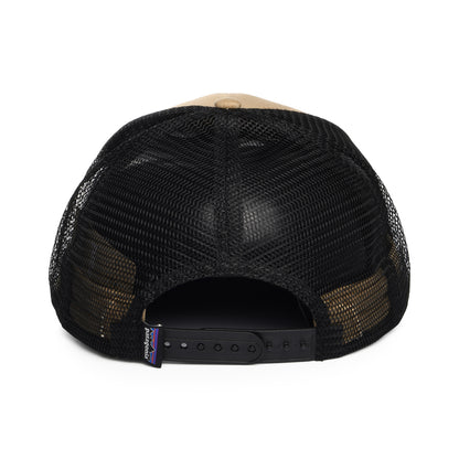 Casquette Trucker en Coton Bio P-6 Logo marron clair-noir PATAGONIA