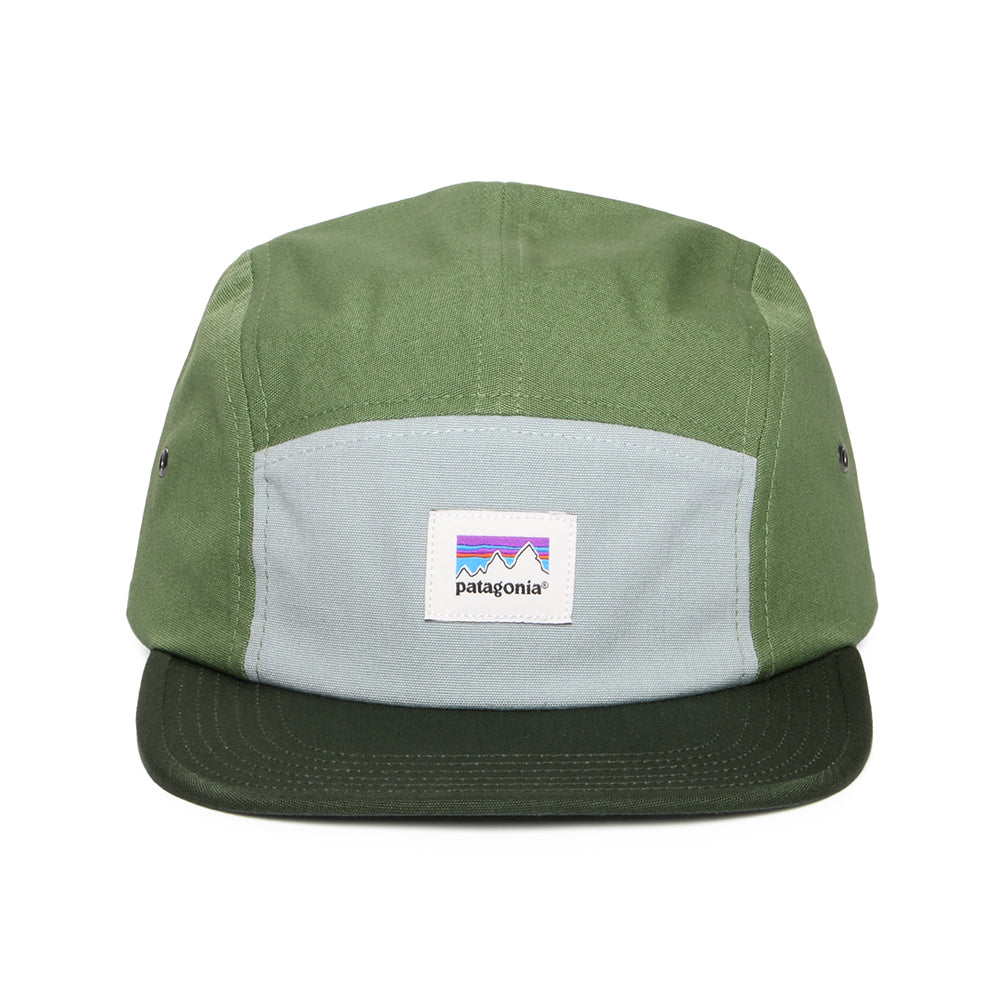 Casquette 5 Panel en Coton Bio Shop Sticker Graphic Maclure bleu clair-vert PATAGONIA