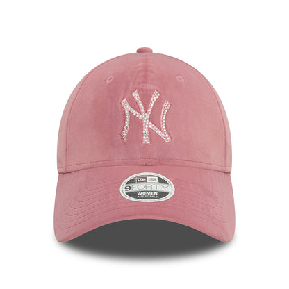 Casquette Femme 9FORTY MLB Velour Diamante New York Yankees rose NEW ERA