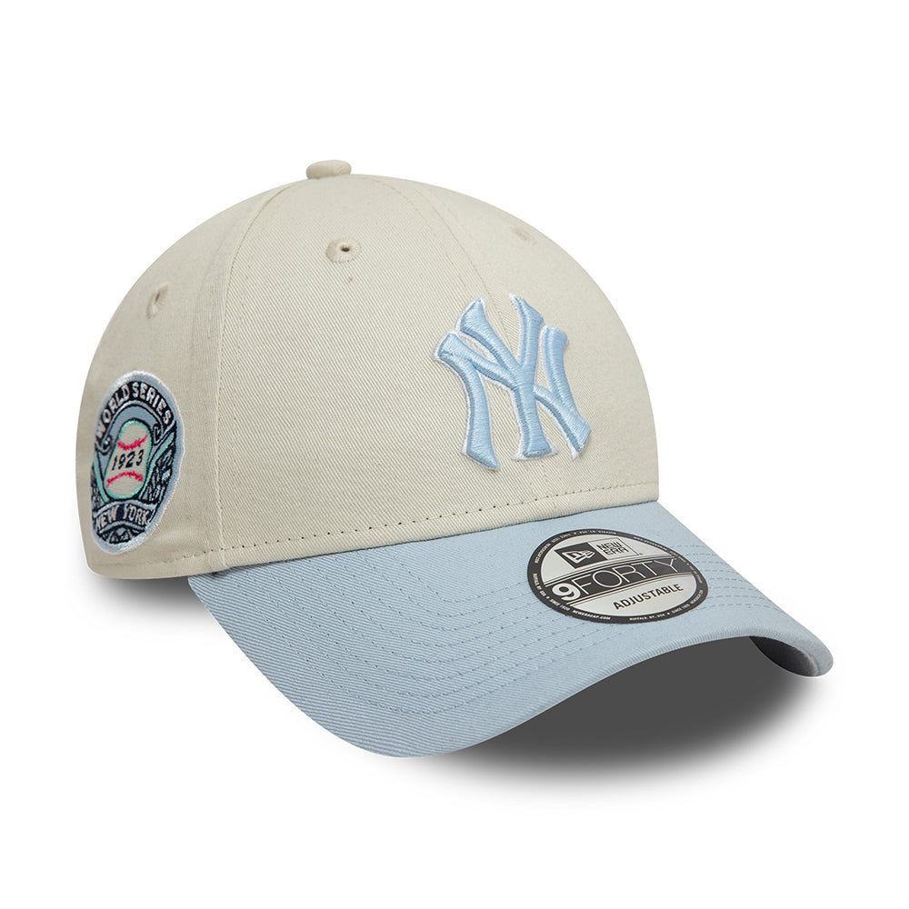 Casquette 9FORTY MLB World Series Patch New York Yankees ivoire-bleu clair NEW ERA