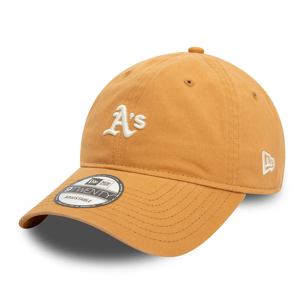 Casquette 9TWENTY MLB Mini Washed Oakland Athletics sable foncé NEW ERA