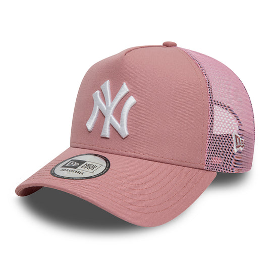 Casquette Trucker MLB League Essential A-Frame New York Yankees rose foncé-blanc NEW ERA