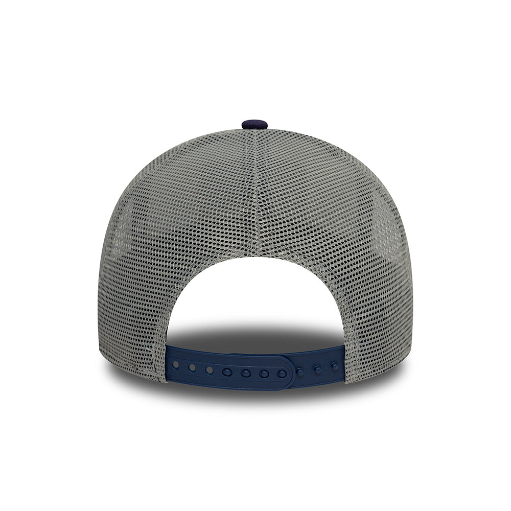 Casquette Trucker NE Patch Canvas A-Frame blanc-encre NEW ERA