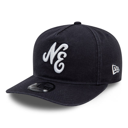 Casquette en Coton Délavé Golfer NE Pre-Curved Unstructured bleu marine-blanc NEW ERA