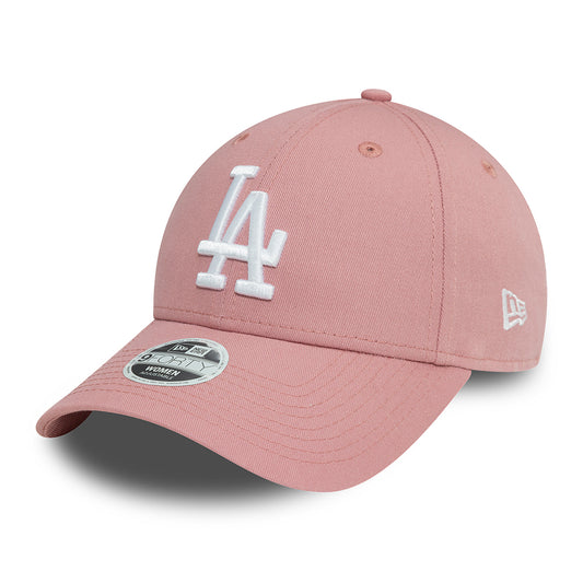 Casquette Femme 9FORTY MLB League Essential L.A. Dodgers rose foncé-blanc NEW ERA
