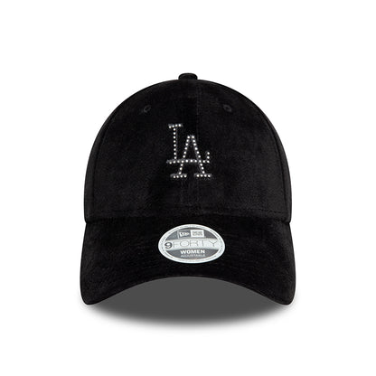 Casquette Femme 9FORTY MLB Diamante Velour L.A. Dodgers noir NEW ERA