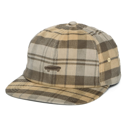 Casquette en Velours Côtelé à Carreaux Salton II pierre VANS