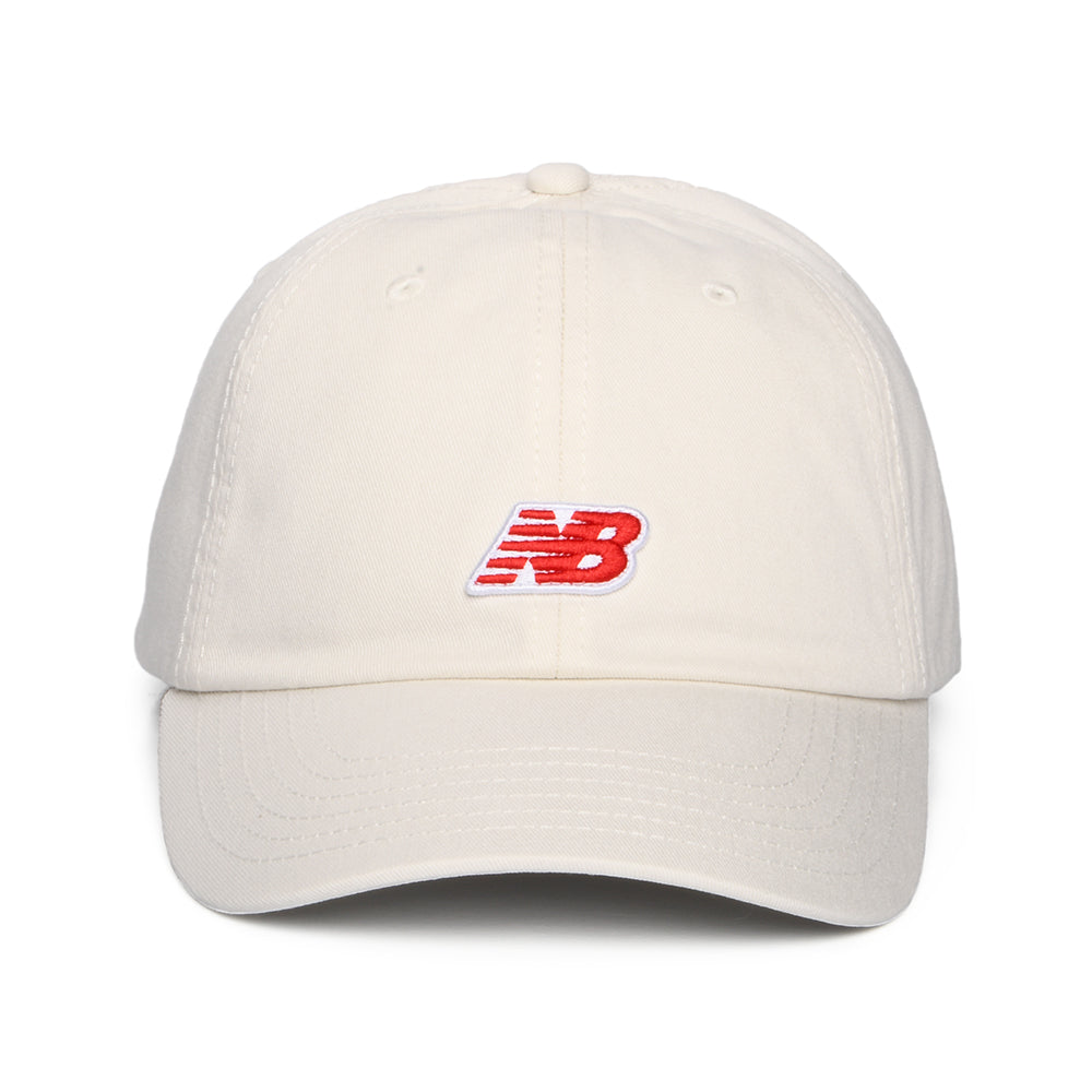 Casquette en Coton Sergé NB Patch Logo blanc cassé NEW BALANCE