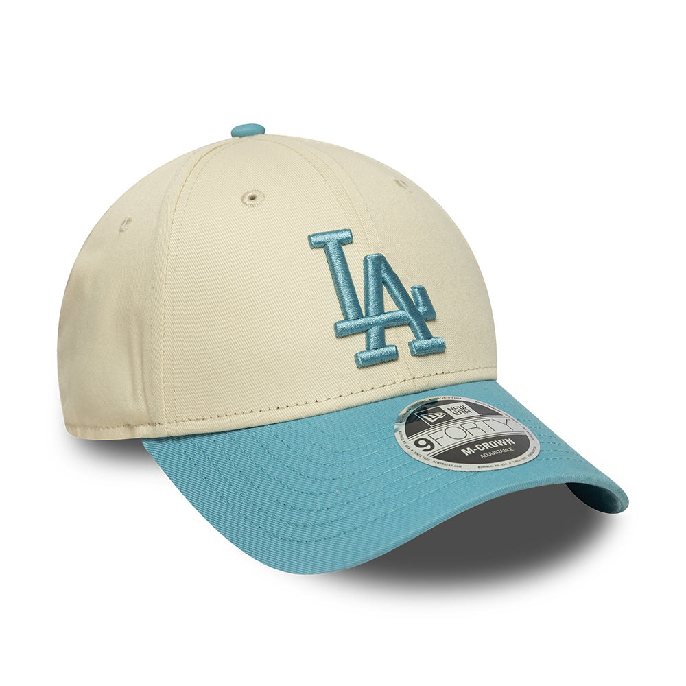 Casquette 9FORTY MLB Colourblock L.A. Dodgers crème-bleu ciel NEW ERA