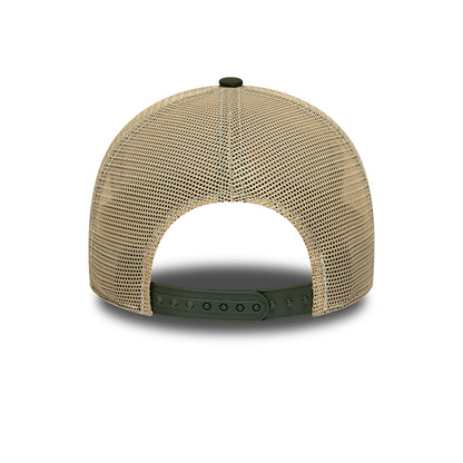 Casquette Trucker Bison Animal Patch A-Frame marron-olive-sable NEW ERA