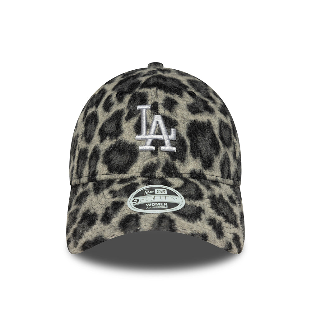 Casquette Femme 9FORTY MLB Cosy Animal L.A. Dodgers léopard gris NEW ERA