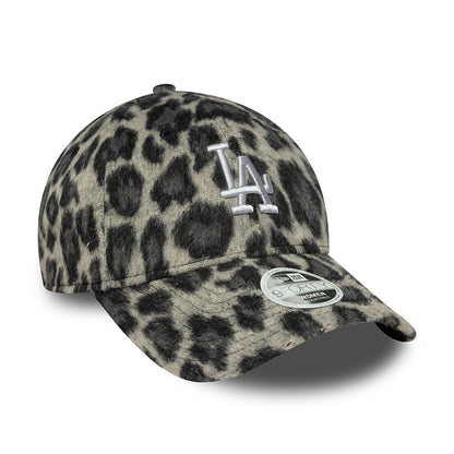 Casquette Femme 9FORTY MLB Cosy Animal L.A. Dodgers léopard gris NEW ERA