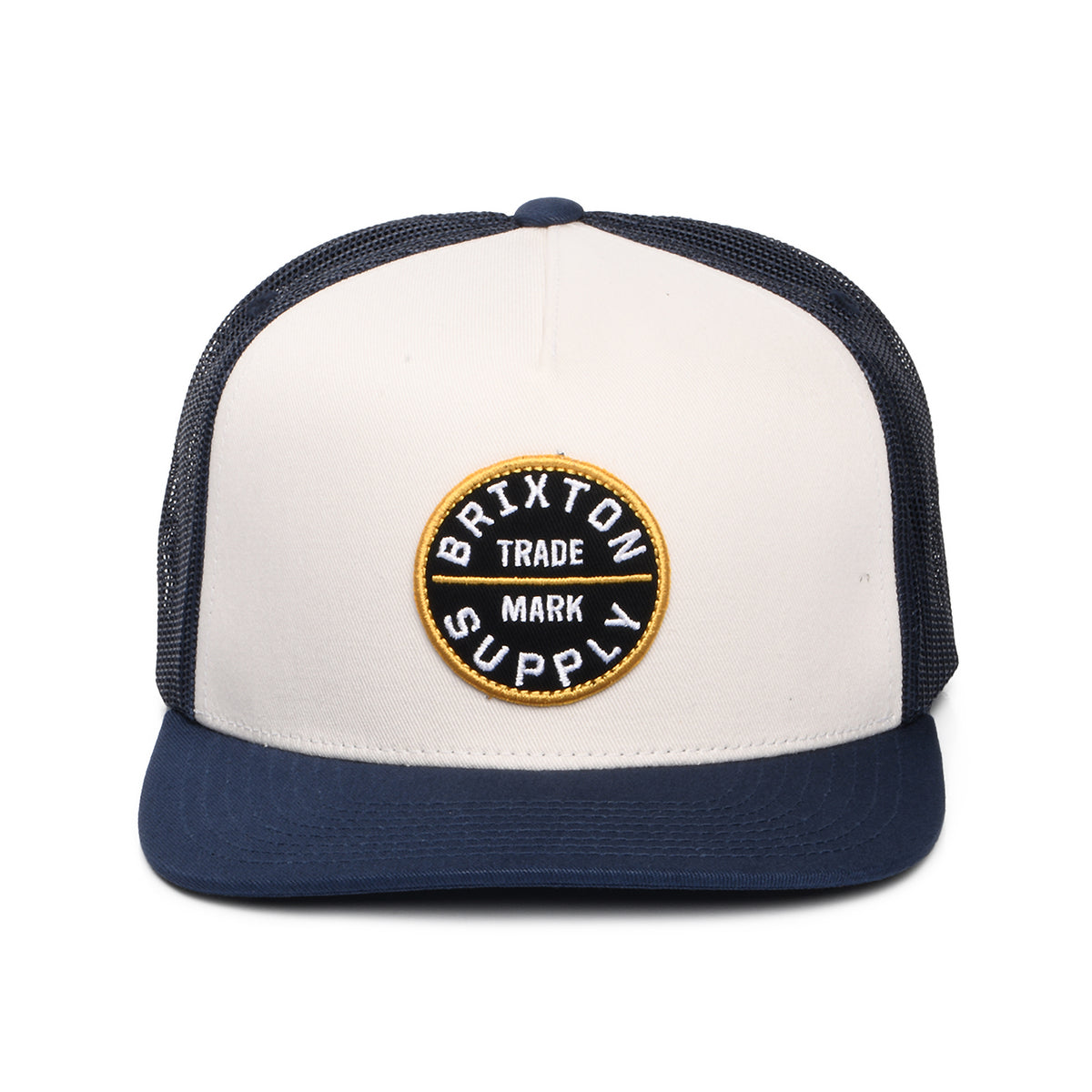 Casquette Trucker Oath MP blanc cassé-indigo BRIXTON