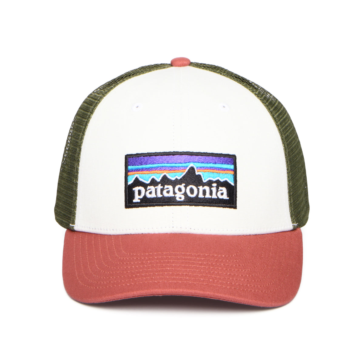 Casquette Trucker en Coton Bio LoPro P-6 Logo blanc-argile-olive PATAGONIA