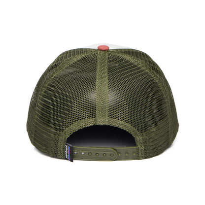 Casquette Trucker en Coton Bio LoPro P-6 Logo blanc-argile-olive PATAGONIA