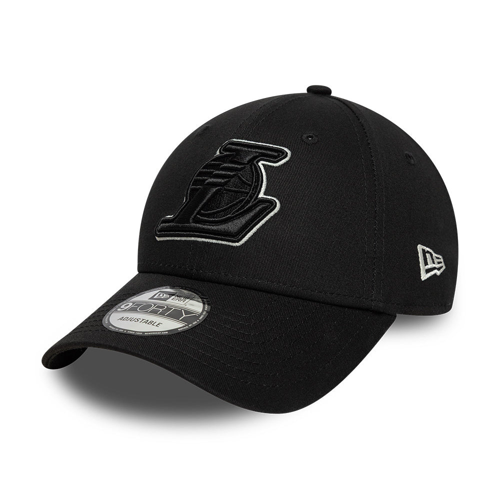Casquette 9FORTY NBA Team Outline L.A. Lakers noir-blanc NEW ERA