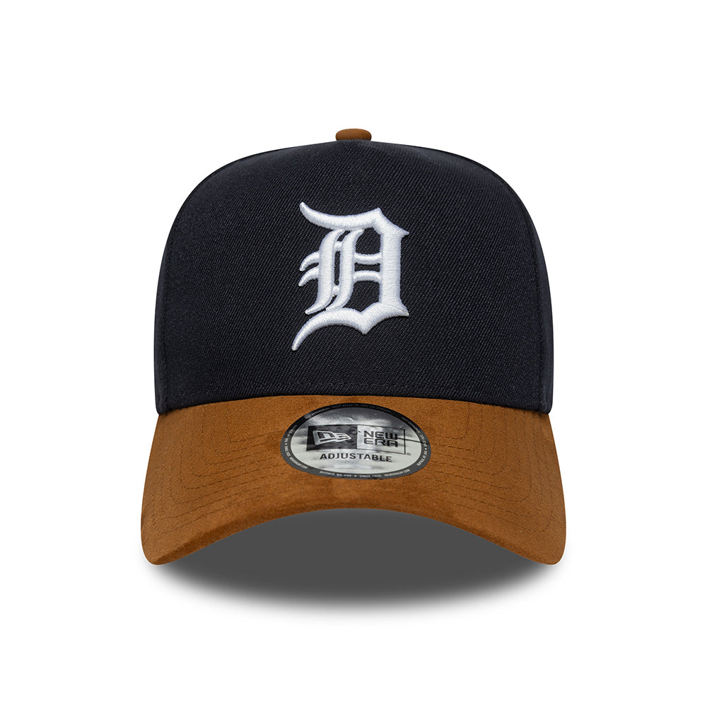 Casquette Snapback 9FORTY MLB Suede Visor A-Frame Detroit Tigers bleu marine-beige sable NEW ERA