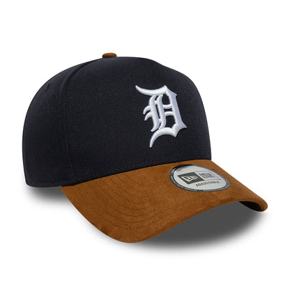 Casquette Snapback 9FORTY MLB Suede Visor A-Frame Detroit Tigers bleu marine-beige sable NEW ERA