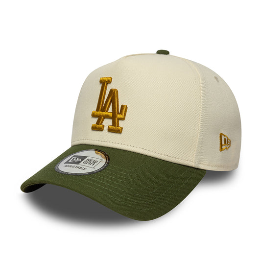 Casquette Snapback 9FORTY MLB World Series Patch A-Frame L.A. Dodgers crème-mousse NEW ERA
