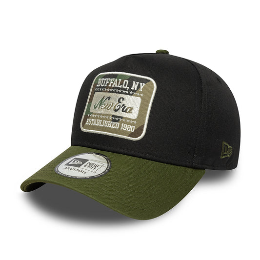 Casquette Snapback 9FORTY NE Camo Patch A-Frame noir-mousse NEW ERA