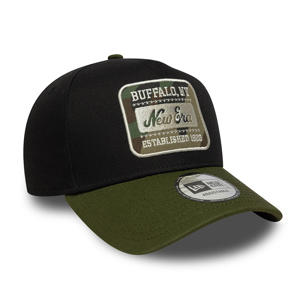 Casquette Snapback 9FORTY NE Camo Patch A-Frame noir-mousse NEW ERA