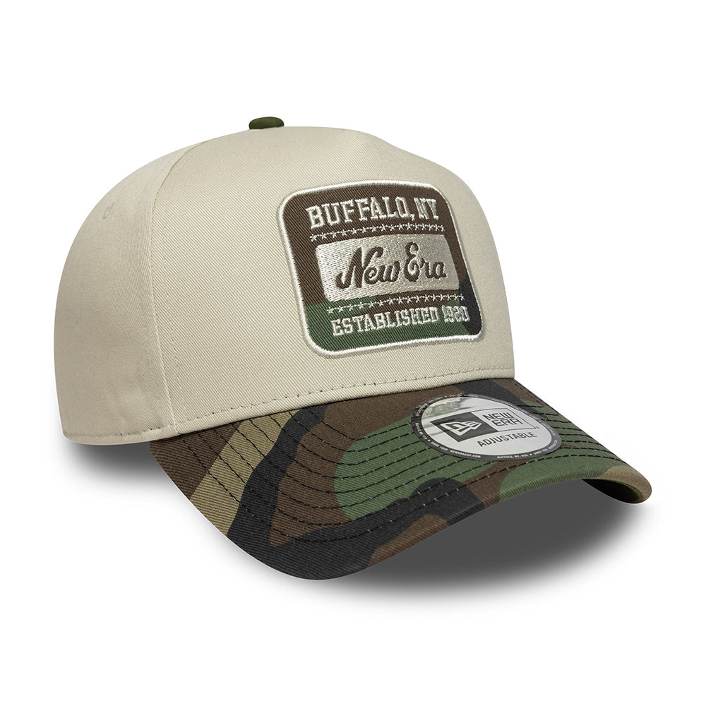 Casquette Snapback 9FORTY NE Camo Patch A-Frame pierre-camouflage NEW ERA