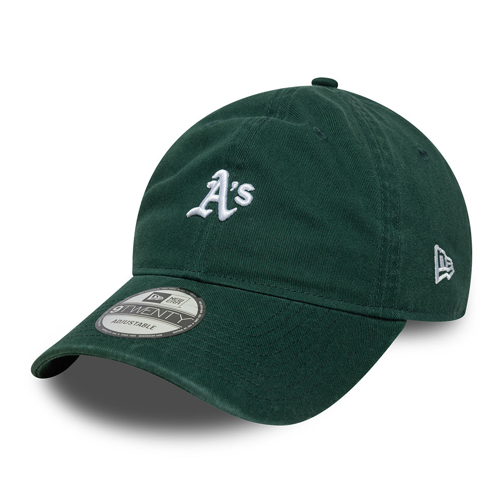 Casquette 9TWENTY MLB Mini Washed Oakland Athletics vert foncé-blanc NEW ERA