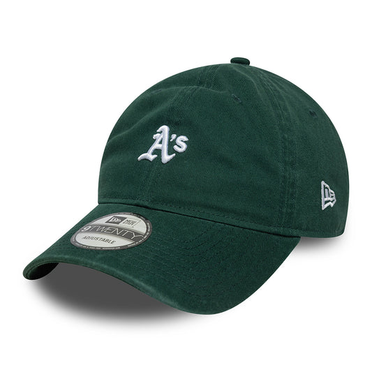 Casquette 9TWENTY MLB Mini Washed Oakland Athletics vert foncé-blanc NEW ERA
